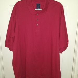 Nike Golf Red Short Sleeve Cotton Polo Shirt Men's sz XXL